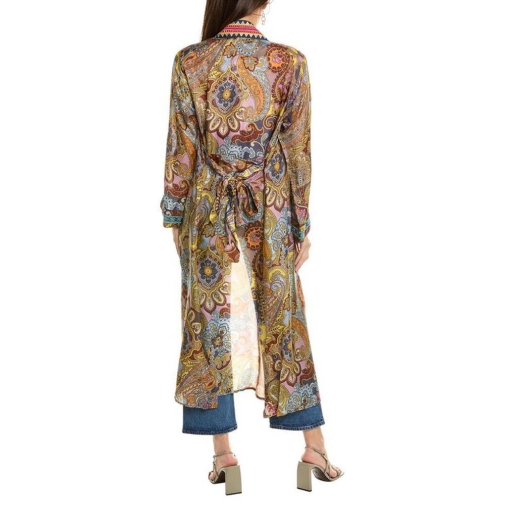Johnny Was Sandalwood Tove Silk Kimono small NEW - Picture 2 of 14